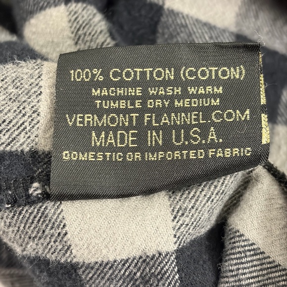 Vermont Flannel Company Hooded Flannel Pullover 2X | Made in USA | Cotton - Picture 8 of 8